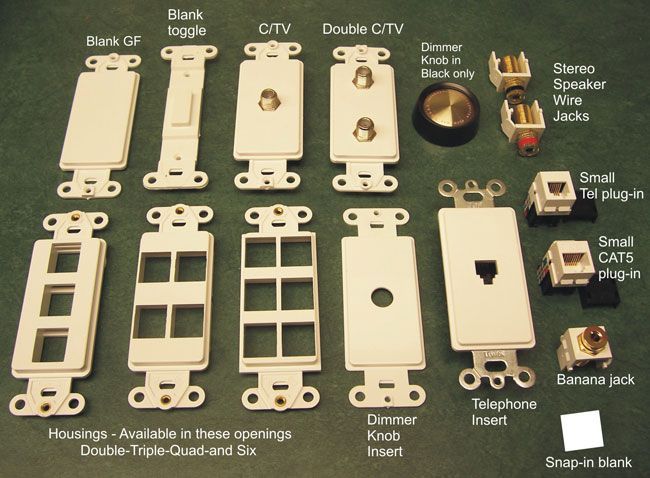 Low voltage housings for switch plate receptacle covers